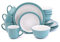 16pc Camden Teal Dinner Set