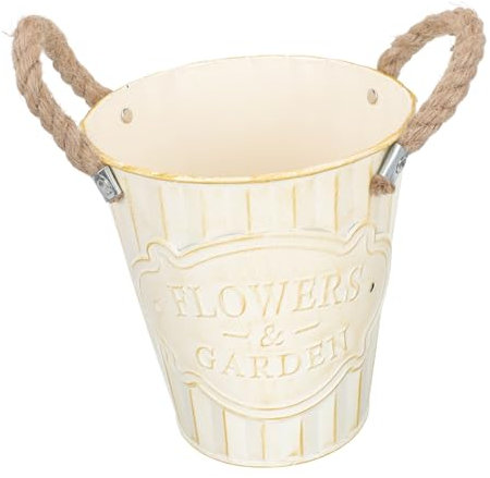 BESTonZON Pot de Fleurs Vintage Conteneur de Plantation pour Fleurs Plantes pour Décorer Terrasse Dimensions de Haut de Large