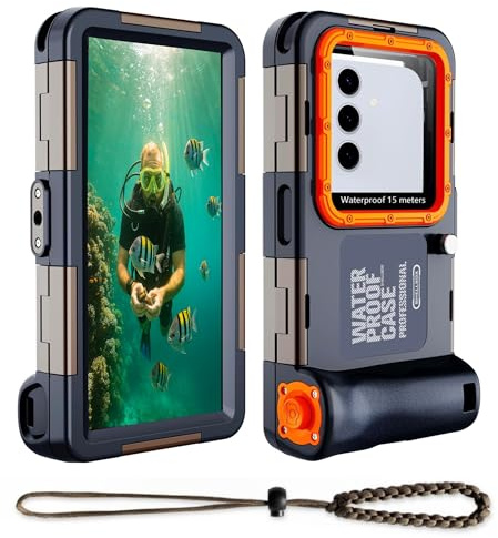 ZLIME Coque étanche 15 m pour Smartphone Jusqu’à 6,9”｜｜Bouton Volume à Droite uniquementBoîtier sous-Marin plongée, Snorkeling, vidéos HD｜avec dragonne｜Samsung Huawei Pixel Xperia