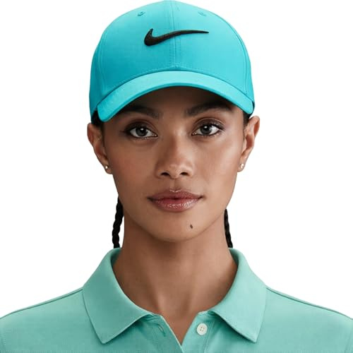 Nike Unisex Dri-FIT Club Structured Swoosh Cap – Seasonal Pastel Collection, Mid-Rise Lightweight Sweat-Wicking Adjustable Hat (Dusty Cactus | Black, Medium | Large)