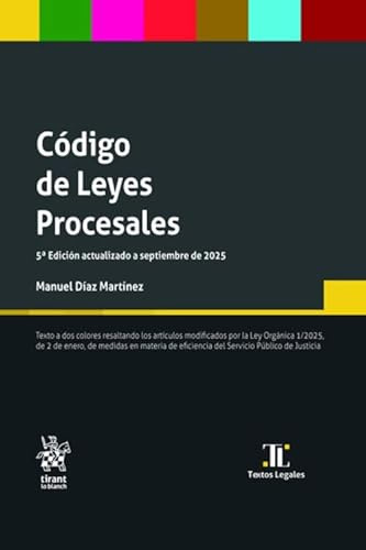 Código de Leyes Procesales 5ª Edición actualizada a septiembre de 2025 (Textos legales)