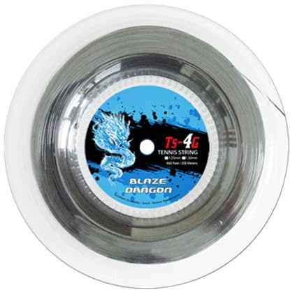 Carrete de cuerda de tenis, 200 m, poliéster, 4G, placa grande, para práctica de raquetas, alambre duro primario para tenis, entrenamiento, reparación de raquetas, muñeca, soporte de codo