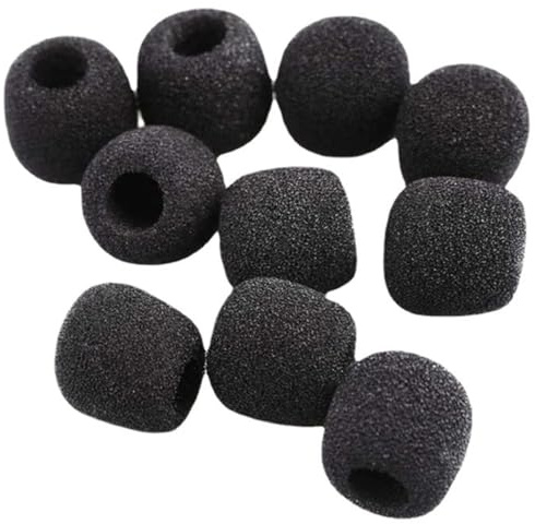 PRETYZOOM Funda Protectora para Micrófono Solapa 10 Piezas de Esponja Mini para Auriculares Filtro Antiviento en Clases y Eventos
