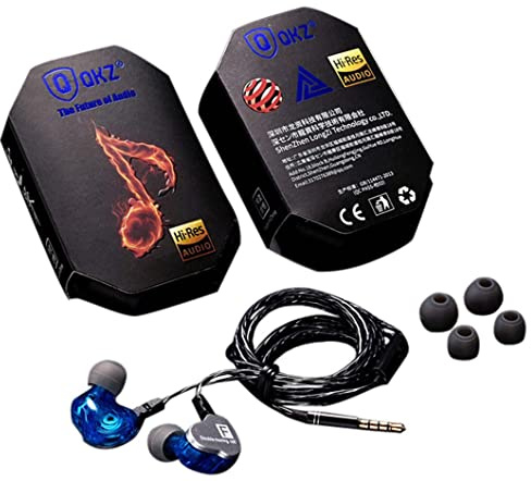 Ecouteurs HQ Metal pour HTC Desire 21 Pro Smartphone avec Micro Kit Main Libre Haut de Gamme Universel Jack (Bleu)