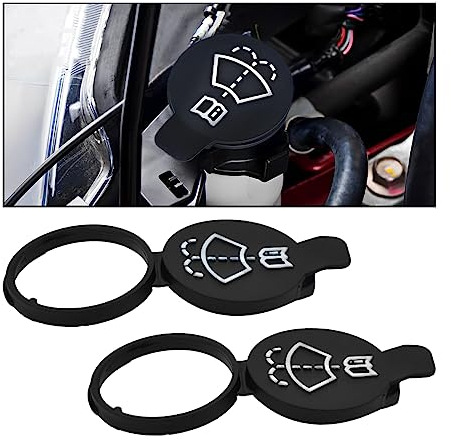 CGEAMDY 2 Pcs Deckel für Wischwasserbehälter, Universal Scheibenwaschbehälter Reservoirkappe Tankdeckel, Waschflüssigkeitsbehälter Tankdeckel, für Die Meisten Autos