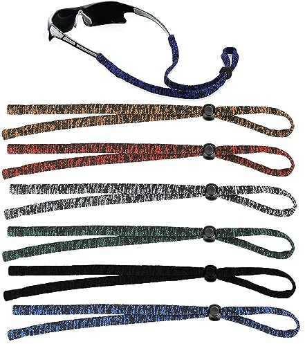 ZEACCT 6 Pack Anti-Slip Glasses Strap, Adjustable Non-Slip Eyewear Retainer, Sunglasses Strap, Sports Safety Glasses Holder, Sports Sunglasses Cord for Running Camping Reading Outdoor
