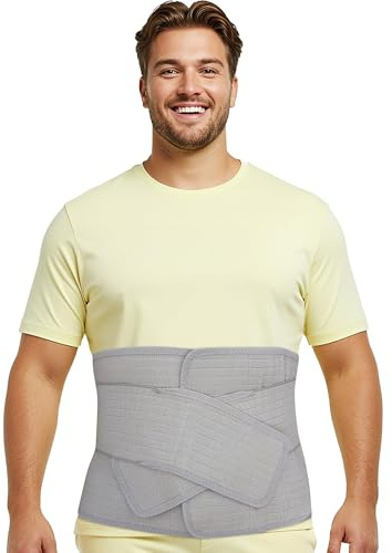 Abdominal Binder Post Surgery Tummy Tuck - Plus Size Postpartum Belly Band Wrap | Post C Section Belly Binder Recovery | Stomach Hernia Belt For Men or Women After Pregnancy, Hysterectomy XXL