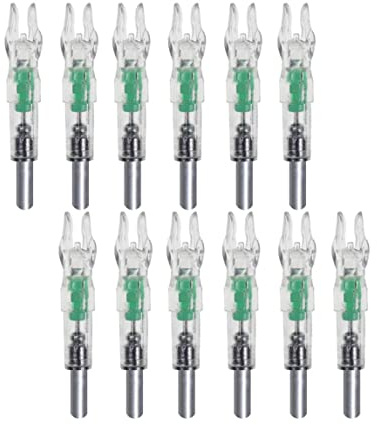 Wedhapy Encoches de flèche LED en Plastique Lumineux pour tir à l'arc, 12 pièces, Queue d'arc Lumineuse, Couleur aléatoire, encoches éclairées par LED, Accessoires d'extrémité d'arbre de flèche