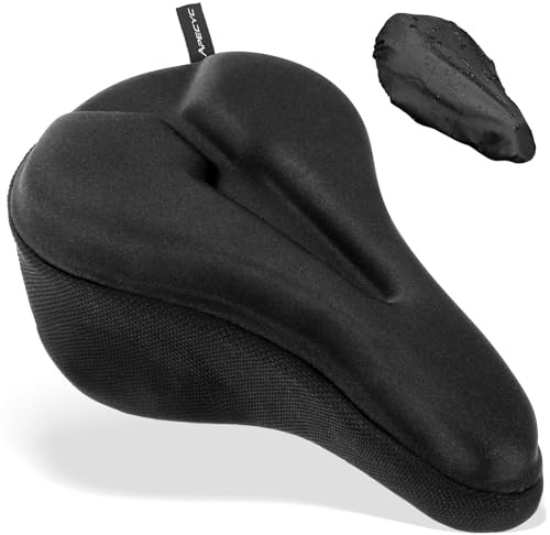 APECYC Bike Seat Cushion Gel Padded Saddle Cover for Men Women - Extra Padding Soft Comfort Bicycle Seat Cushion for Peloton, Stationary, Spin, Mountain, Road, Ebike