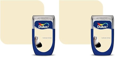 Dulux Walls & Ceilings Tester Paint, Daffodil White, 30 ml (Pack of 2)