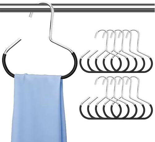 10 Piezas Perchas para cinturón y Bufandas, Perchas Multifuncionales
