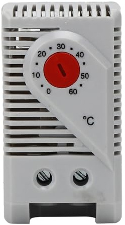 Blaihild Interruttore Termostato Meccanico 12V, Materiale Plastico, Temperatura Regolabile 32-140F, Ideale per il Controllo del Raffreddamento e del Riscaldamento Domestico (KTO011)