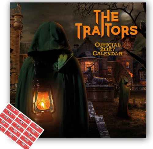 The Traitors 2027 Square Wall Calendar | Official The Traitors Calendar | 12 Month TV Show Calendar with Pull-Out Poster | Gift for Fans of the Hit BBC Series | with FREE stickers