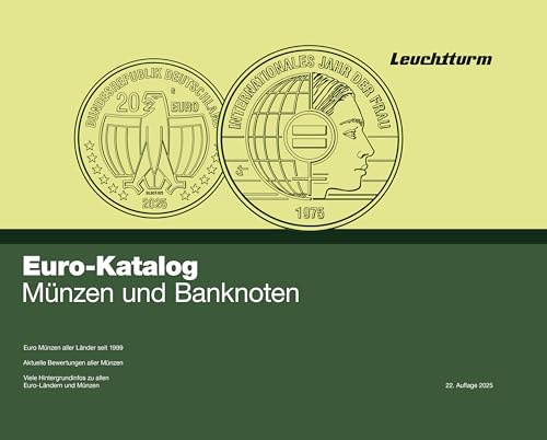 Leuchtturm 372909 Catálogo de monedas y billetes de euro 2025 - obra de referencia universal para coleccionistas - alemán