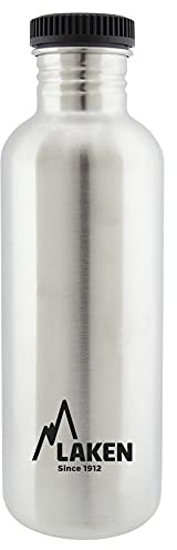 Laken sehr robuste Edelstahlflasche 1 l blau