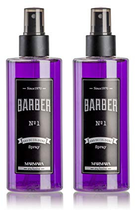 BARBER MARMARA Eau de Cologne pour homme (2 x 250 ml) - Après-rasage - Eau parfumée - Pour homme - Rafraîchit - Parfum homme - Désinfectant à 70° (2 x N°1)
