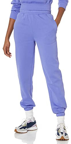 Amazon Essentials Pantalón Deportivo Relajado para Mujer (Disponible en Tallas Grandes), Morado y Azul, Talla M