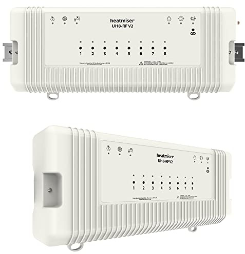Kudos-Trading - Heatmiser Wiring Centre UH8-RF 8 Zone Wireless 230v Wiring Centre for Water Underfloor Heating Kits Multi-Zone or Central Heating Radiators or Manifold Actuators.