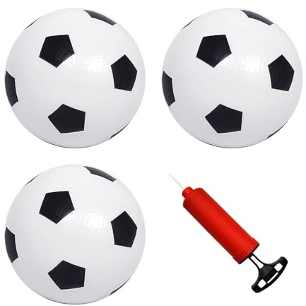 3 Balones De Fútbol Inflables, 1 Bomba De Aire, Mini Balones De Fútbol Luminosos, Bomba Portátil, Regalos De Cumpleaños Para Fiestas, Adecuados Para Deportes De Interior Y Exterior