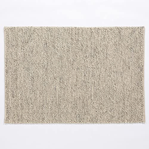 Esselle Home Delilah Mottled Wool Pebble Cream Rug 200x290cm