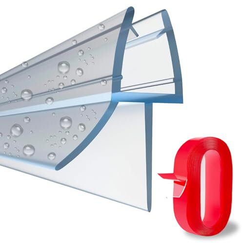 junta de ducha para puertas de vidrio | Modelo Y | Junta de ducha para puertas de 6 a 8 mm de grosor | 1 m (largo)