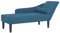 Genérico Wenjingqi-4007587 Schlafsofa mit Kissen aus blauem Samt