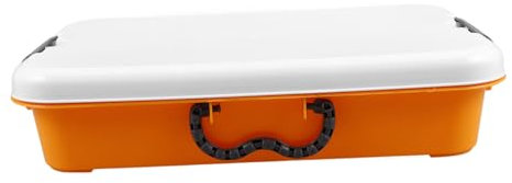 Milisten Sandkasten-Aufbewahrungsbox Kind Tablett Mini aufbewahrungsbox multifunktionale Sandkästen mit Deckel für das Klassenzimmer Sandkastensand Plastik Yellow