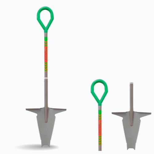 STARLYF Root Digger, Nuova pala professionale per radici e lavori difficili, nuovo modello, seghe affilate sui lati per entrare nella terra (Pala 5 in 1 - Detachable)