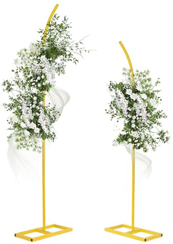 Arco nuziale in oro, struttura per arco nuziale, supporto in metallo per arco nuziale, arco da 2,04 m e 2,4 m per cerimonia di matrimonio, compleanno, decorazione per baby shower