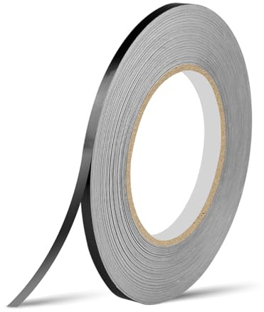 DIPZO Black Metalized Mirror Tape 5mm x 50 Meters, Self-Adhesive PET Film Tape for Wall Decor, Waterproof Gap Sticker, Tile Seam Foil Sticker, DIY Arts & Crafts