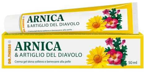Dr Theiss Crema Arnica e Artiglio Del Diavolo 50 ml - Pomata Gel che Dona Sollievo e Benessere muscoli articolazioni, Prima e Dopo Sport e Allenamento, Sia Donna che Uomo