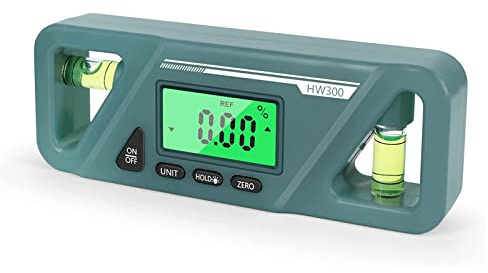 Livella a bolla d'aria digitale,livella a bolla d'aria piccola,goniometro digitale,righello con LCD retroilluminato,inclinometro digitale,strumenti di misurazione del livello,Verde,11.5*4.2cm