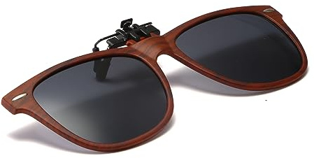 Long Keeper Clip Gafas de Sol Polarizadas para Mujer Hombre, Clip Solar para Gafas, Antireflejos Clip para Gafas para Sol UV400 Gafas con Clip, 54mm