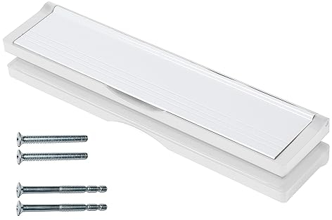 Keypak Boîte aux Lettres avec Porte à Manches de 30,6 cm – Rabat Anti-claquement et Boudin de Porte pour Portes en uPVC, Composite et Bois de 40 à 80 mm (Blanc)