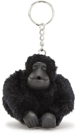 Kipling Monkeyclip M Llavero Mediano con Forma de Mono, Colgadores para Monos, Black Noir (Negro)