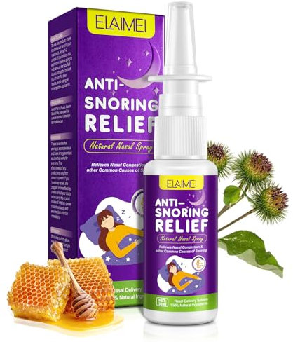 Anti Schnarch Nasenspray, Natural Schnarchen Stopper Spray 30Ml, Verbessert Den Luftstrom Und Lindert Verstopfte Nasen Natürliche Zutaten Liquid Nasenspray Anti Snoring, 8 Stunden Verlängerte Wirkung