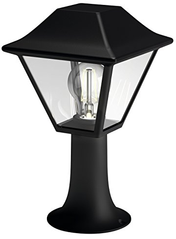Philips Alpenglow Sockelleuchten für den Außenbereich, E27-Fassung, wasserfest, schwarz, IP44 wetterfest