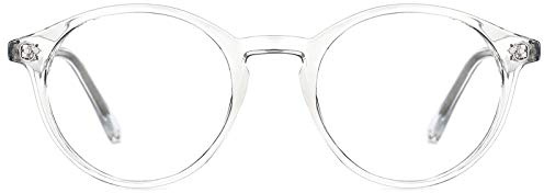 TIJN Blue Light Blocking Glasses,Vintage Round Frame Eyeglasses,Anti-Glare Computer Glasse,Screen Fatigue & UV Protection