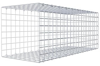 GABIONA Gabion de culture type 2 carré, maillage 5 x 5 cm, profondeur 40 cm, gabion 100 x 40 x 40 cm (L x H x P), anneau en C