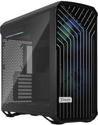 Fractal Design Torrent RGB svart E-ATX härdat glas fönster högluftflöde Mid Tower datorfodral
