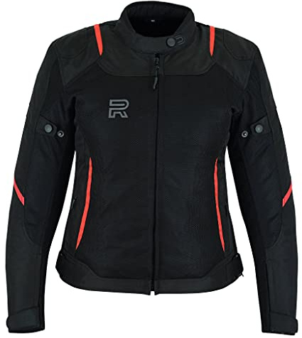 RAXUS Sommer-Motorradjacke für Damen, Track CoolPro, CE-zertifiziert, rot, XL