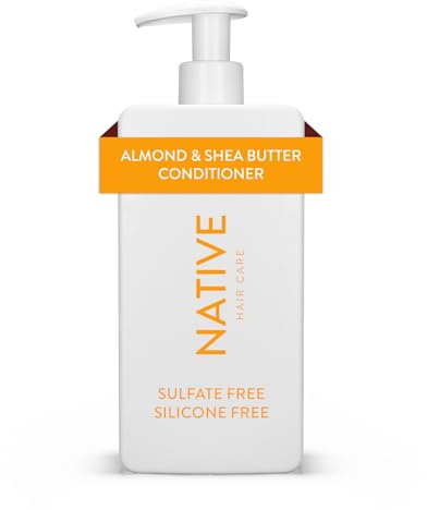 Native Acondicionador Fortalecedor de Almendra & Manteca de Karité - Todos los Tipos de Cabello, Teñido & Tratado, Fino a Seco Dañado, Sin Sulfatos, Sin Siliconas & Sin Colorantes (487 ml)