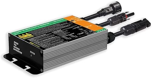 SOGTICPS 350W netzgekoppelter Solar-Wechselrichter MPPT Reiner Sinus DC18V-50V Eingang AC180-260V Ausgang für 36V Solarpanel Balkonkraftwerk