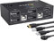 YOUTINGHDAV KVM Switch 2 Monitors 2 Computer Displayport 1.4, USB KVM Switch Dual Monitor 4K@144Hz for 2 Computer Share Keyboard Mouse, with Wired Remote