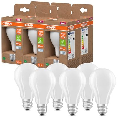 OSRAM LED-Lampe in klassischer Minikerzenform, mit dekorativem LED-Filament, Energieeffizienzklasse A, E14, 1.2 W, 255 lm, 4000 K, kaltweiß. Ohne Aufwärmen, 6-Pack, White