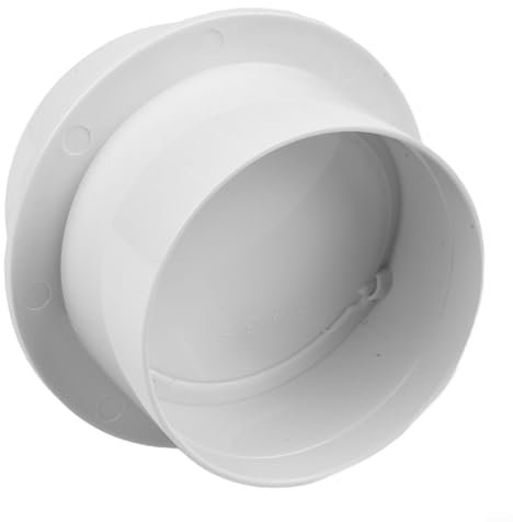 URPIZY Ventilation Pipe Round Check Valve - Air Duct Control for Exhaust Fans - ABS Material - 80mm to 200mm - Non-Oxidizing Finish(80MM)