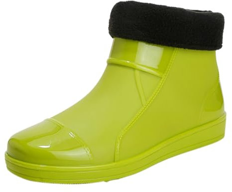 Botas de goma para hombre al aire libre - Botas de lluvia acolchadas de algodón forradas - impermeables antideslizantes - Botas de caña corta desmontables y lavables - Botas de pesca zapatos de
