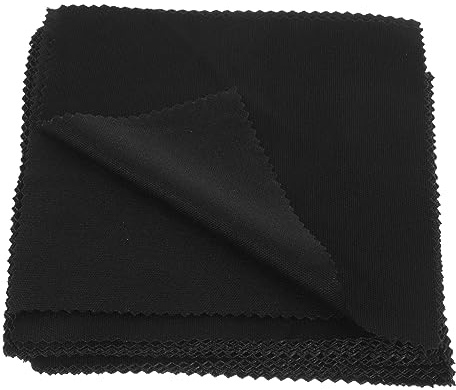 OATIPHO Paños de Limpieza de Gafas de Microfibra Negra Reutilizables, sin Rayas, Tamaño Cuadrado, Paquete de 100 Unidades para Limpieza al Aire Libre de Lentes y Gafas