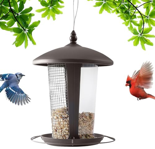 Comederos para Aves Silvestres,Dispensador de Alimento a Prueba de Ardillas - Estacion De Alimentacion Exterior para Carboneros | para Exterior Jardín Patio Árbol Balcón