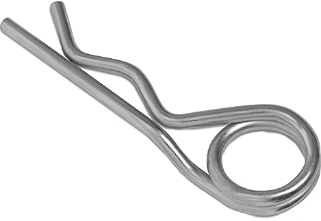 HEAVYTOOL Federstecker 6mm x 143mm doppelt (10 Stück) Federvorstecker Federsplinte Federsplint Federstift